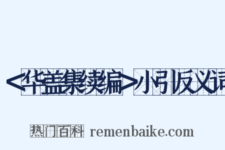 ＜华盖集续编＞小引反义词是什么意思的图片